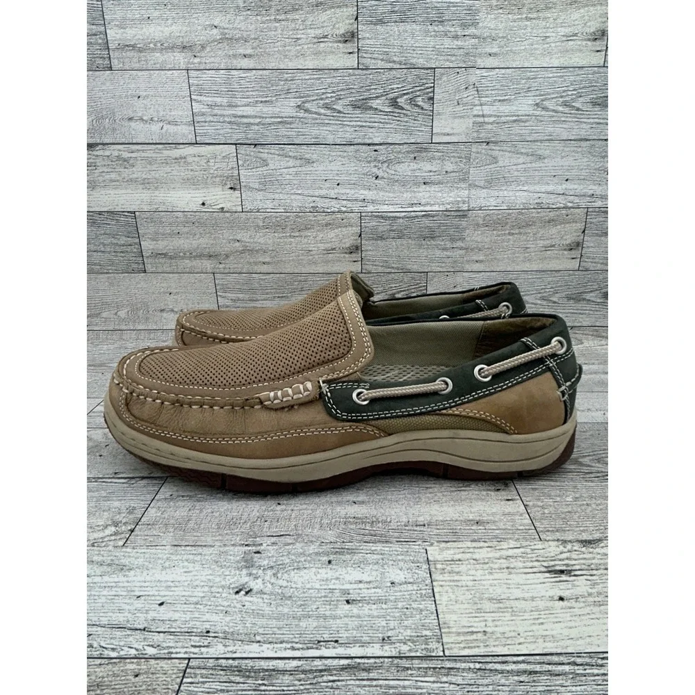 Bass Mens Sparrow Leather Upper Boat Shoes Loafers Casual Slip‎ On Size 9M
